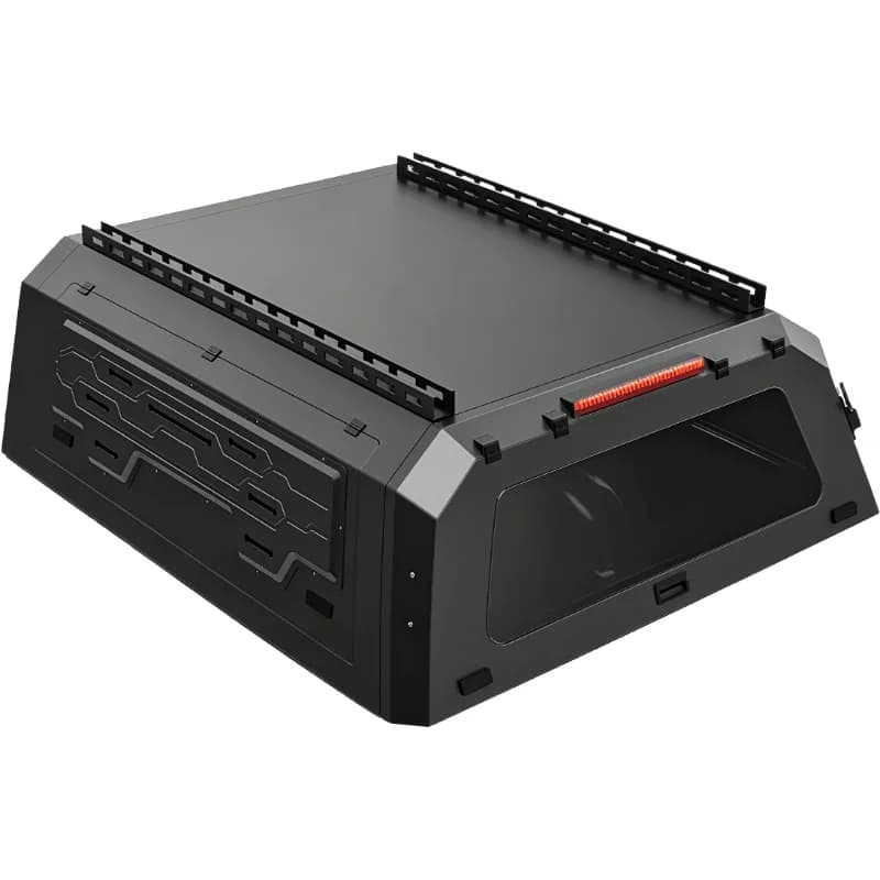 High Quality Custom‑Color Aluminum Hinged Waterproof Pick‑Up Hardtop Canopy With Glass