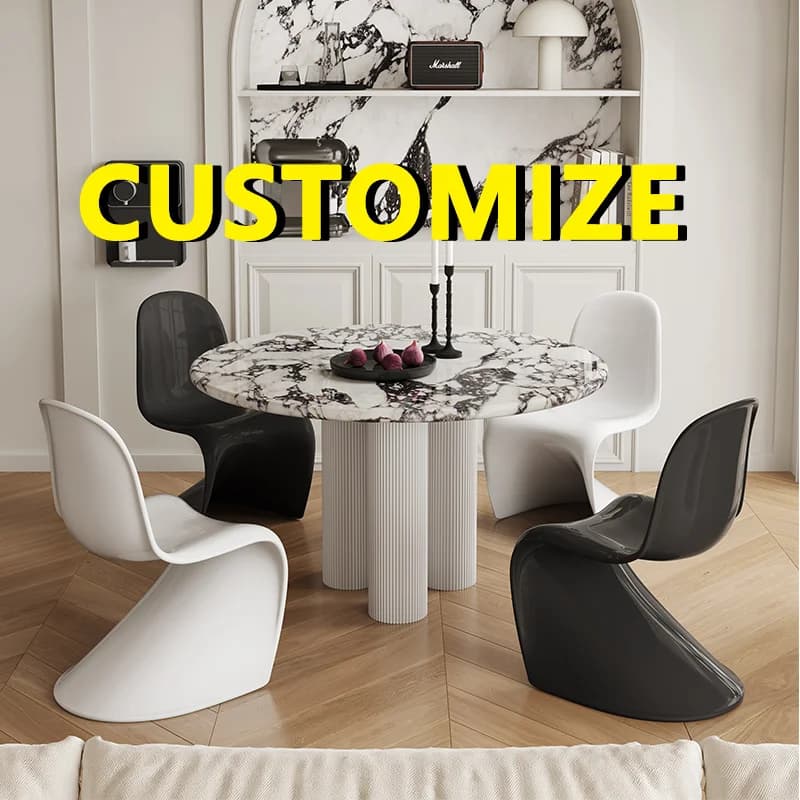 Any Size Custom Nordic Minimalist Round Marble Dining Table Multi Stone Option Thick Load Bearing Bas High Home Living Furniture