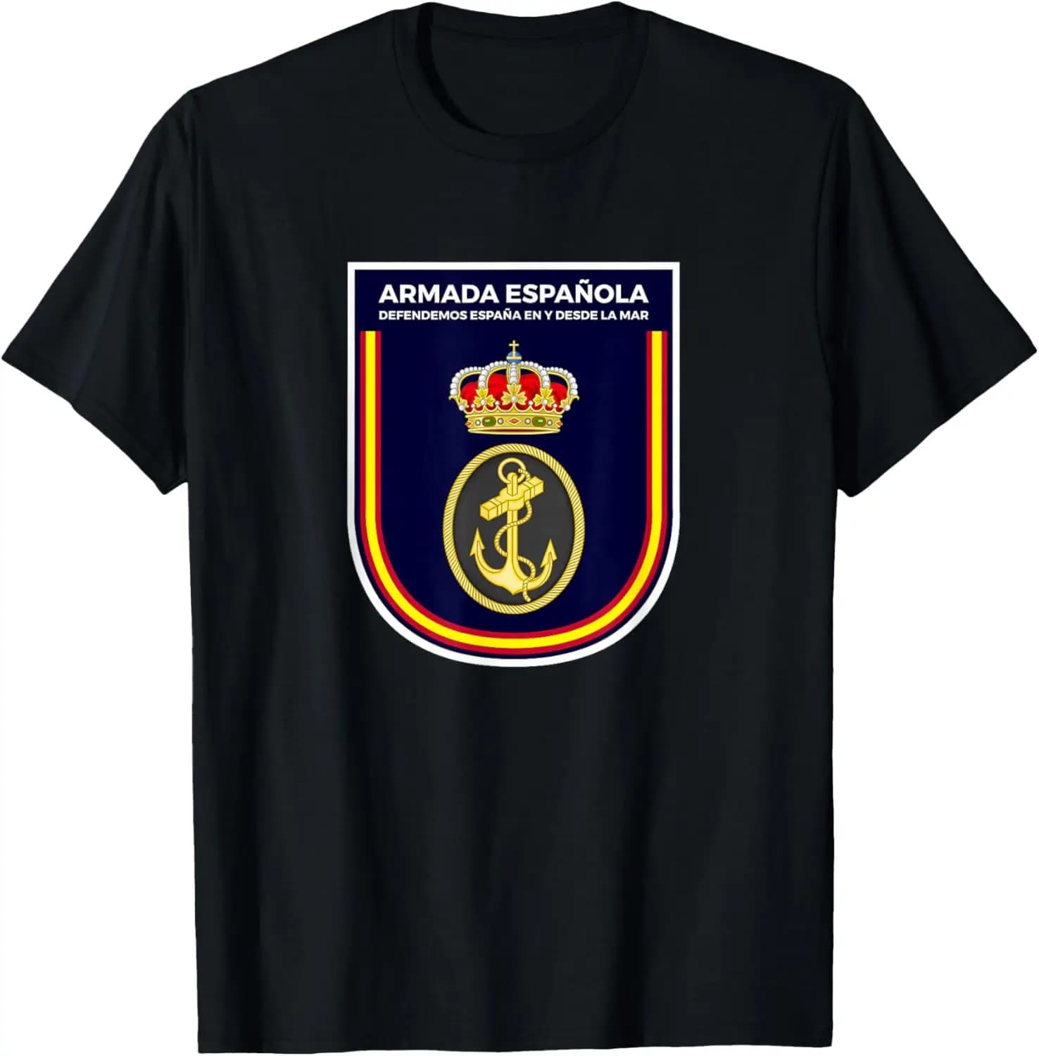 Emblema Armada Española - Símbolo Ejército Español Honor Camiseta T-shirt Sleeve Casual 100% Cotton Shift