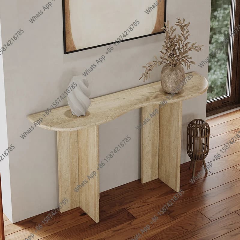 SmModern Minimalist Console Tables Living Room Entryway Hallway Trendy Console Tables Wabi Sabi Design Table D'entrée Furniture