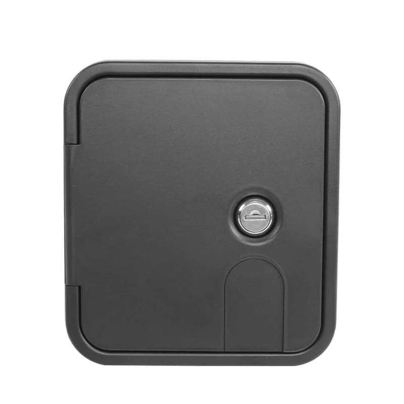 RV Inlet Hatch Lockable ABS Black Water Inlet Fill Dish Hatch for Most Fresh Water Inlets for RVs and Boats
