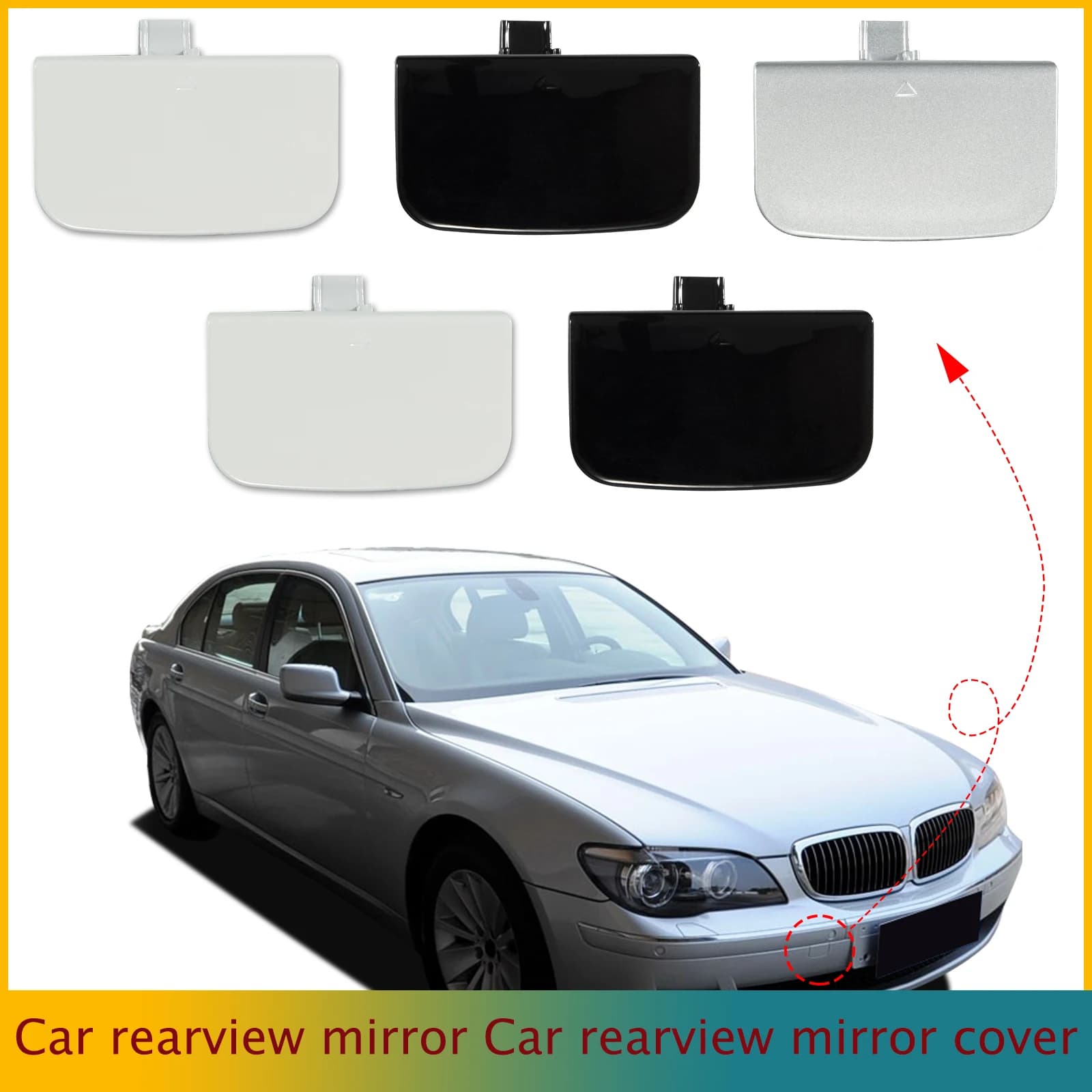 For BMW E65 E66 7 Series 730i 730Li 750Li 760Li 2005 2006 2007 2008 Front Bumper Tow Hook Cover Cap Eye 51117135569