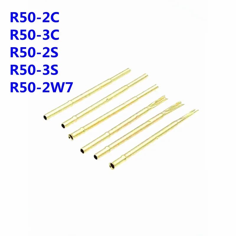 100PCS/Bag R50-2C 3C R50-2S 3S R50-2W7 Spring Test Needle Sleeve 0.86mm Snap Ring Height 2.5mm Probe Needle Seat