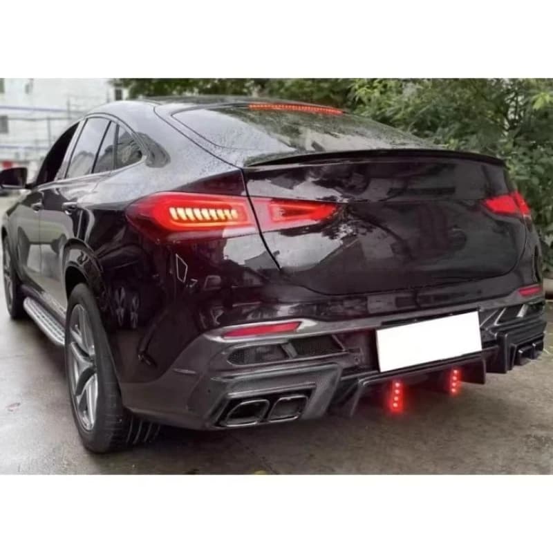 High Quality LD Style Carbon Fiber Rear Bumper Diffuser Lip Body Kit for  GLE C167 W167 GLE350 GLE53 Coupe