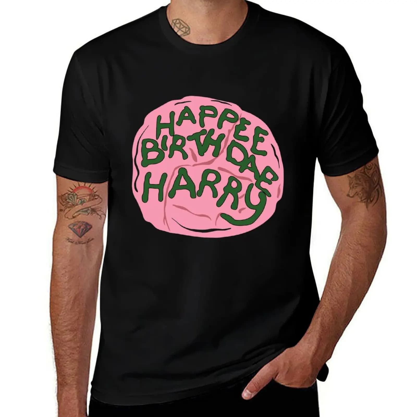 Happee Birthdae Harry T-Shirt t shirt for man t shirts for man graphic funny