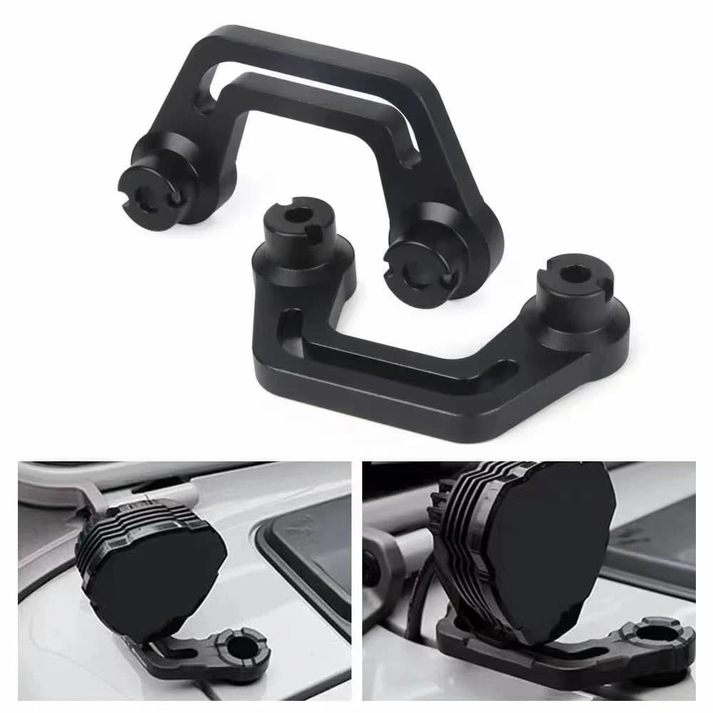 Lantsun JL1346 2PCS A-pillar Spotlight Bracket Lamp Holder Led Light Bar Mounting Bracket For Jeep Wrangler JL 2018++ JT2021++