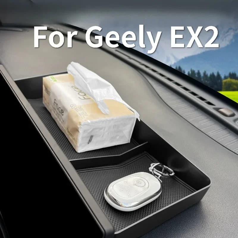 For Geely EX2 2025 2026 Car Behind Screen Storage Box Organizer Behind Navigation Modified