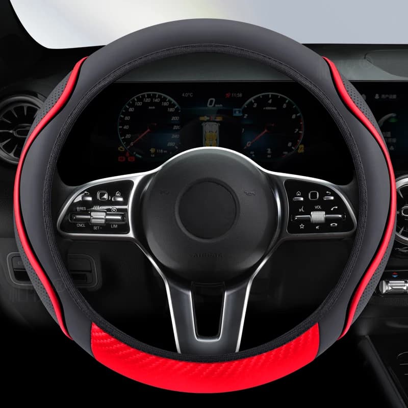 2026 New Car Steering Wheel Cover Soft Wear-Resistant Scratch-Resistant Napa Leather Comfortable Touch Automobile Accessory