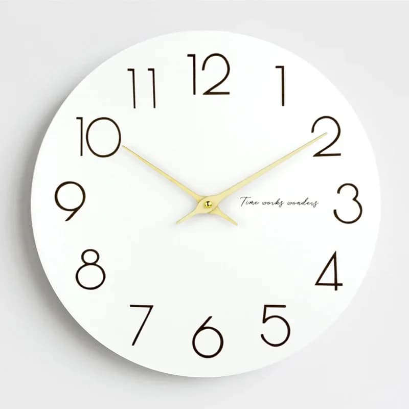 Nordic Wall Clock 30cm Silent Modern Minimalist Design for Home Office Living Room