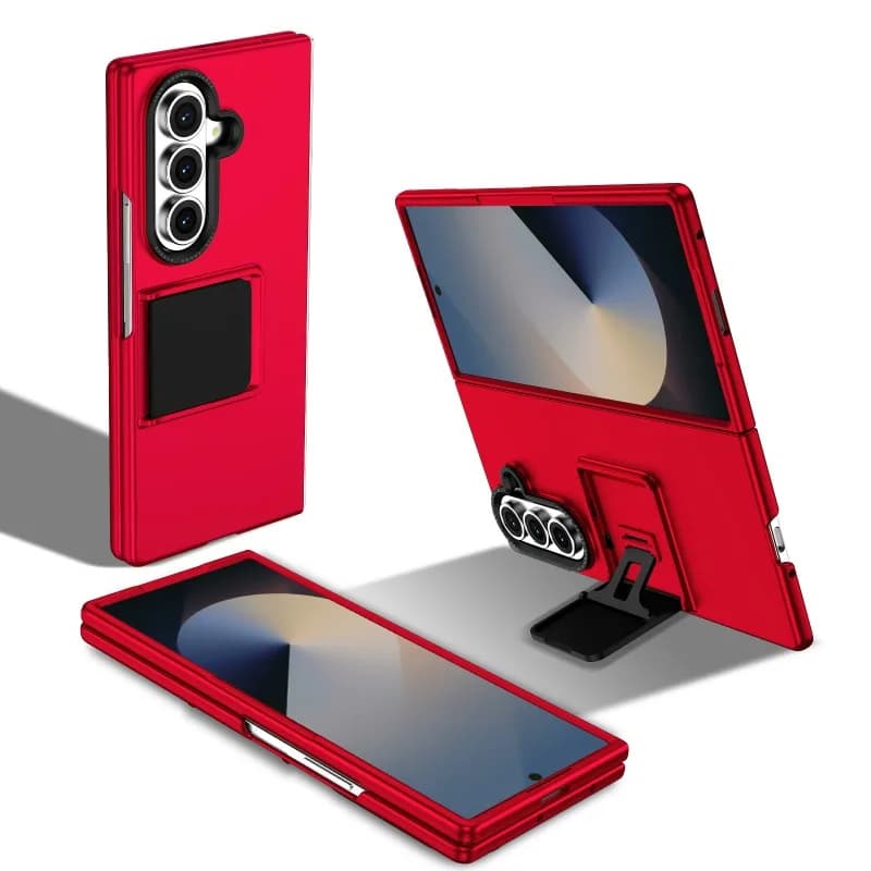 Phone Case for Samsung Z Fold 8 Ultra Telescopic 3D Bracket Thickened Lens Frame Anti-fingerprint Shockproof Back Cover