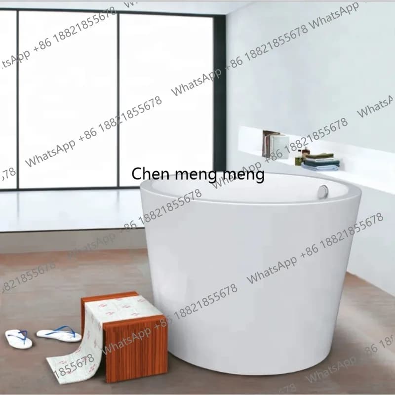 Corner Install Round Shape Bathtub Very Small Deep Soaking Japanese Bath Tub