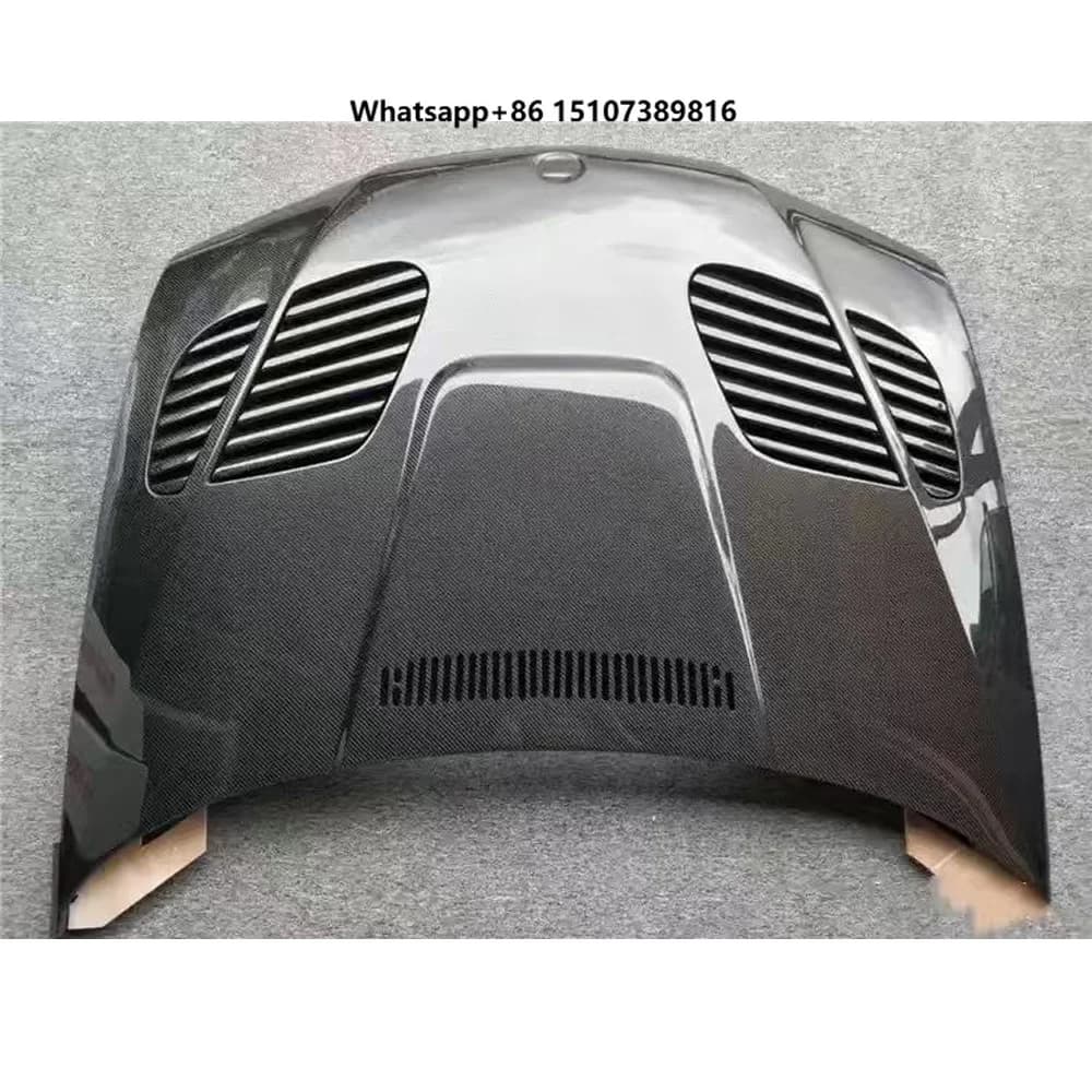 E46 M3 Carbon Fiber Style Front Hood Engine Bonnet Cover for 3 Series E46 Coupe Front Grille