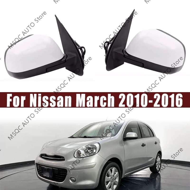 For Nissan March 2010 2011 2012 2013 2014 2015 2016 Car Accessories Assy Mirror Auto Outside Side Rearview Mirror Assembly