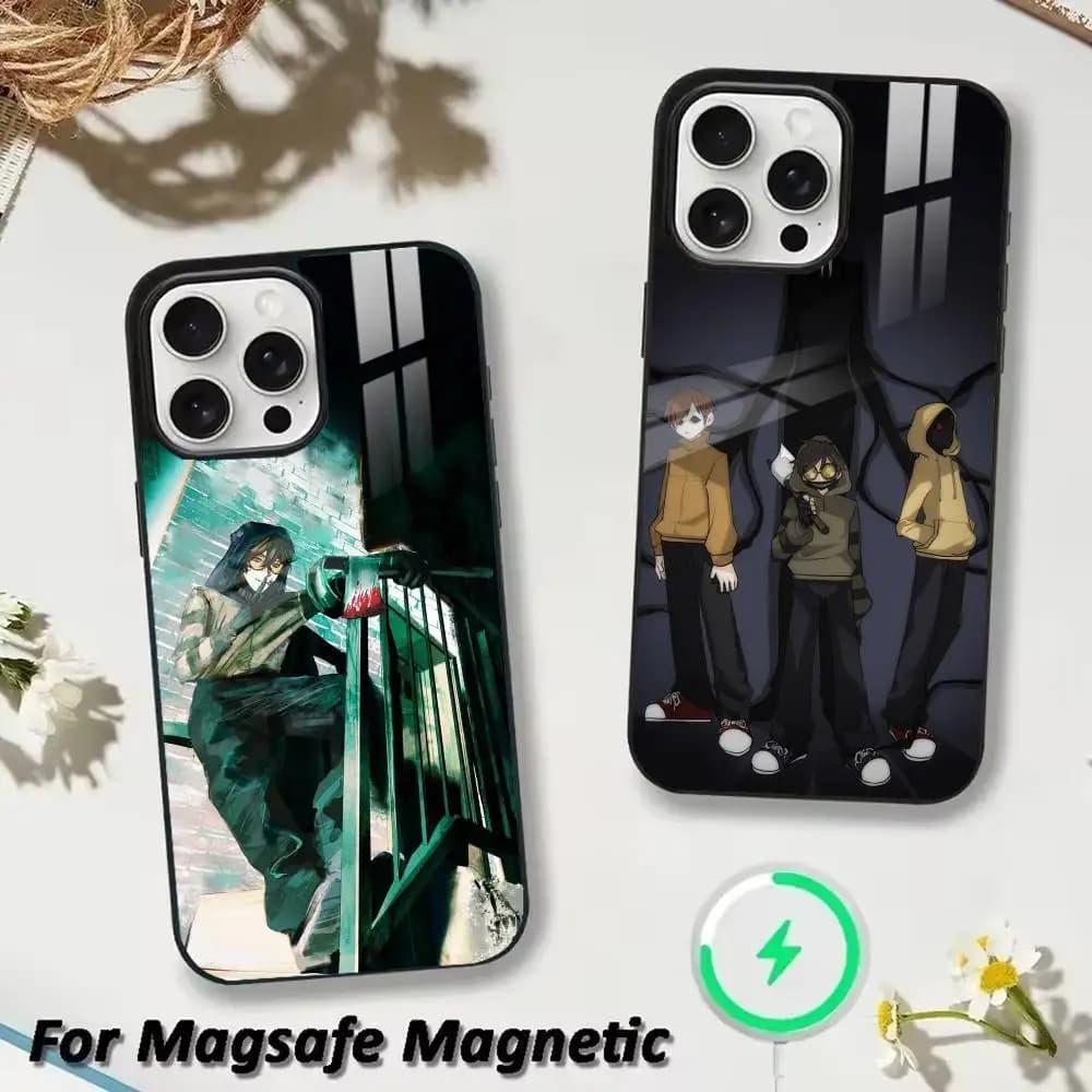 C-Creepypasta Ticci Toby Phone Case For iPhone 17,16,15,14,13,12,Plus,Pro,Max For Magsafe Magnetic Wireless Charge
