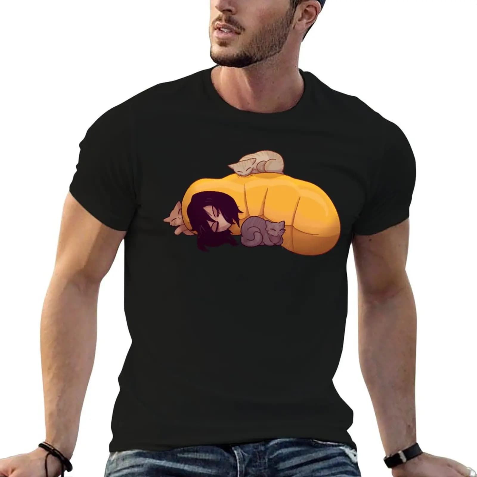 Cat Nap - Aizawa Shouta T-Shirt anime shirt anime t shirts Men's t shirts