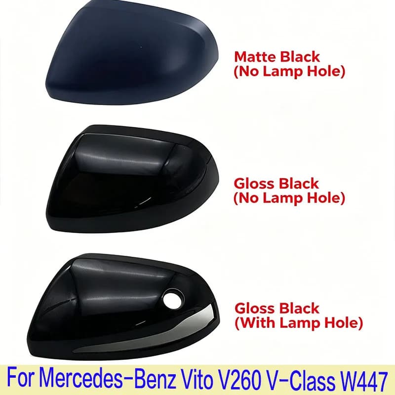 Fit For 2016-2021 Mercedes-Benz Vito V260 V-Class W447 Rearview Mirror Upper Housing Cover With Hole / No Hole