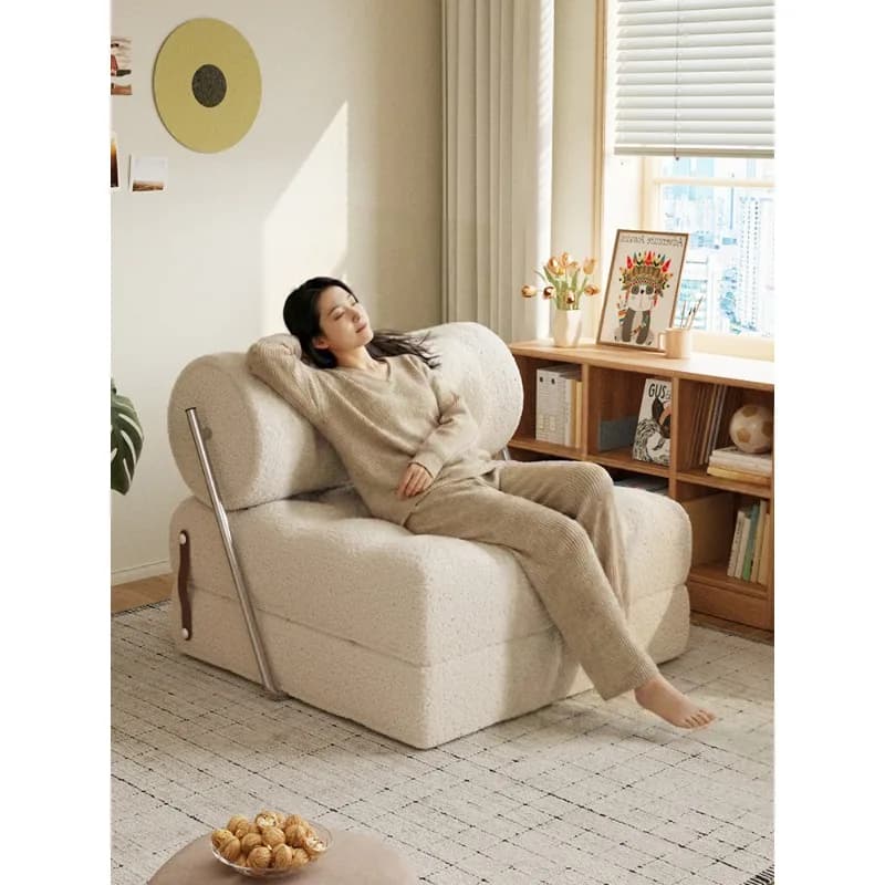 Integrated small apartment living room single balcony recliner tofu tatami