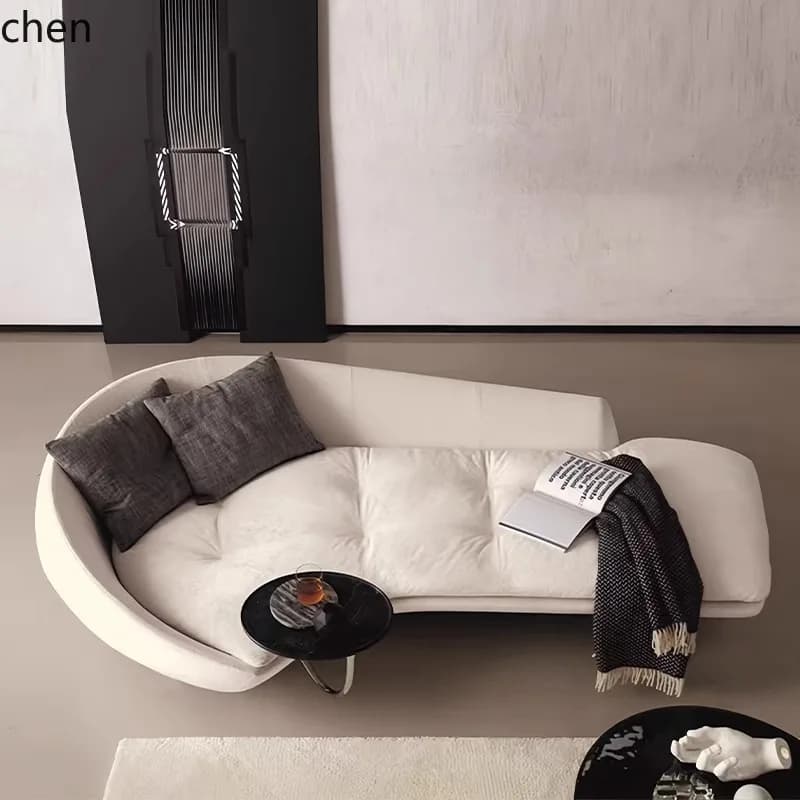 YFY  Minimalist Imperial Chair Villa  Imperial Lounge Chair Bedroom Beauty Couch Internet Celebrity Snowflake Velvet Fabric