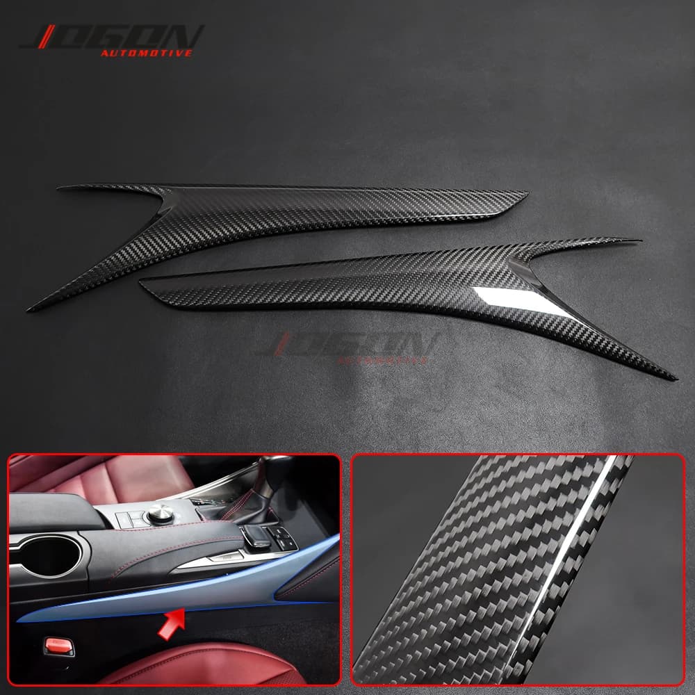 Real Carbon Fiber Car Gear Shift Side Center Console Trim Panel Cover for Lexus IS 250 IS 300 IS 350 IS 250 F Sport 2014-2018