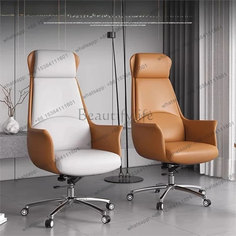 Comfortable Sedentary Simple Meeting Business Leather Chair Office Home Study Computer