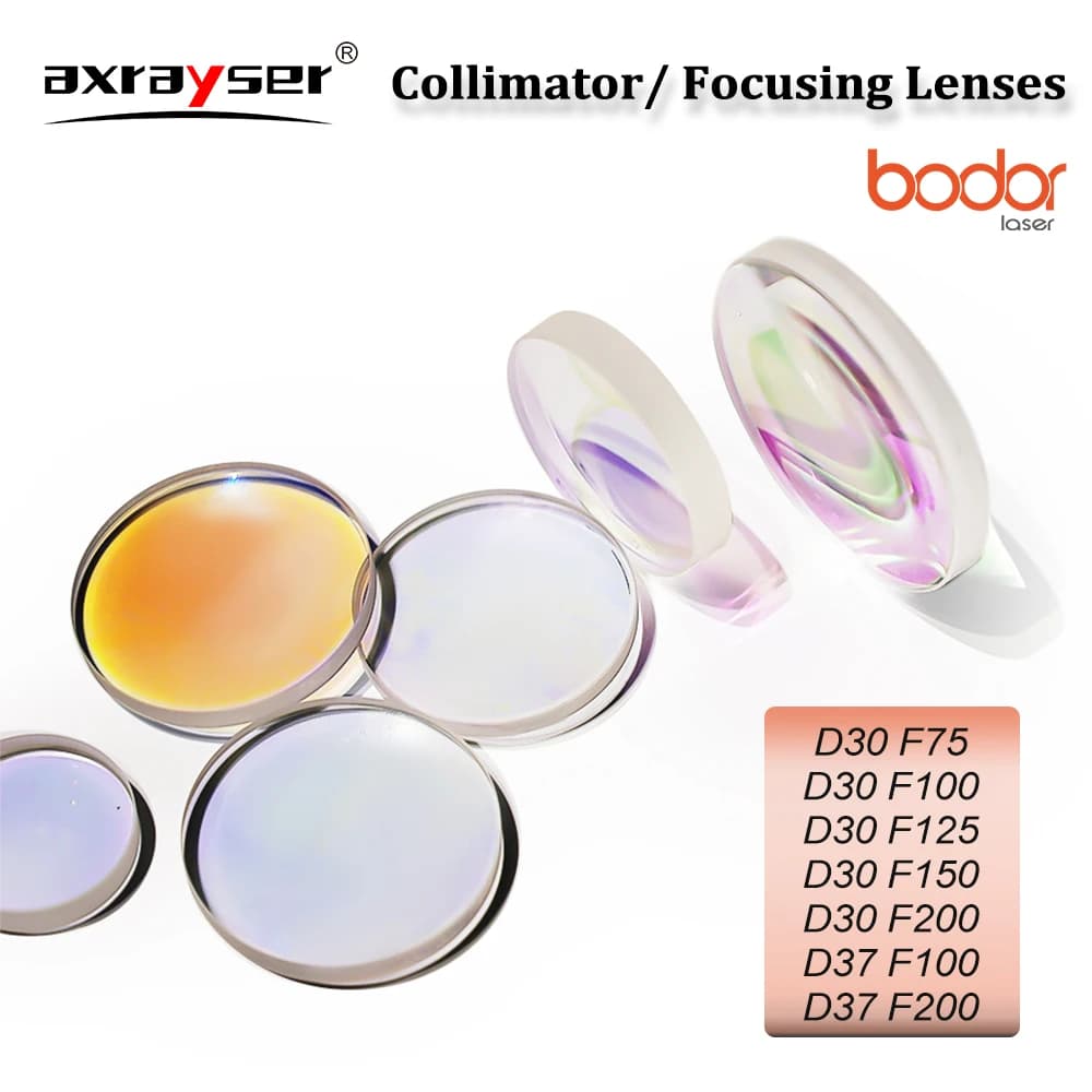 Bodor Collimator/ Focusing Lenses D30 D37 F75 F100 F125 F150 F200 0-15kw for Bodor Laser Cutting Head