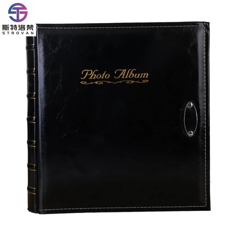 6 inch 500 Sheets Interstitial PP Album PU Leather Retro Bronzing Cover Photo Album