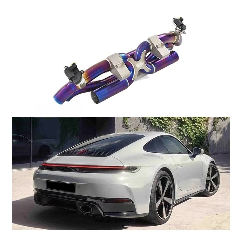 ForPorsche 911 992 3.0T 2020 High-end Stainless Steel Titanium Alloy Valve Exhaust Muffler Pipe with Remote Control
