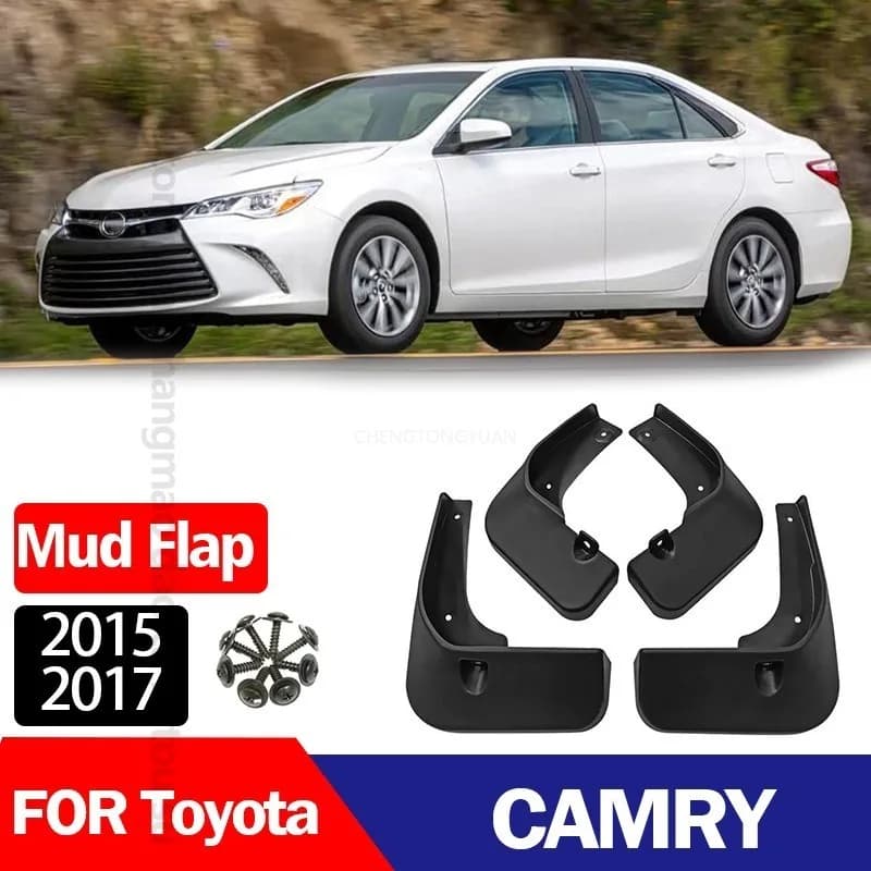 DPB Mudflaps Mudguards For Toyota Camry 2015-2017 Tire Fenders Blocking Sediment Front Rear Wheels ABS Black Car Accessories