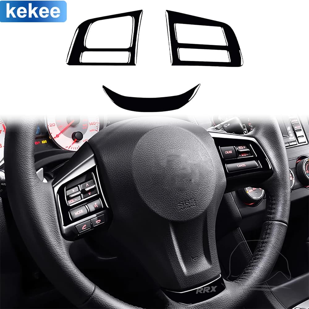 For Subaru Impreza XV Crosstrek 2012-2017  Panel Tuning Cover Soft Piano Black Sticker Car Interior Accessories