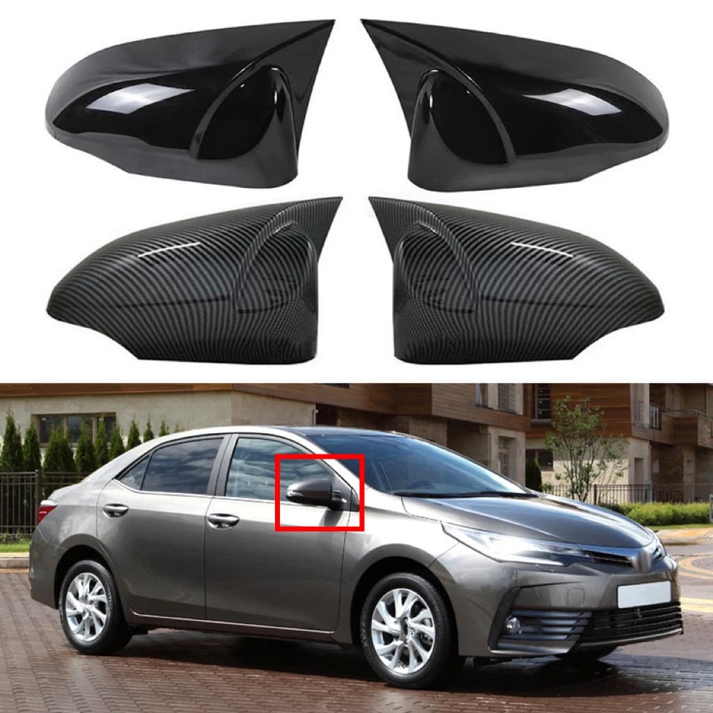 Fit For Toyota Corolla 2014 2015 2016 2017 2018 Car Rearview Side Mirror Cover  Wing Cap Exterior Sticker Back View Case Trim