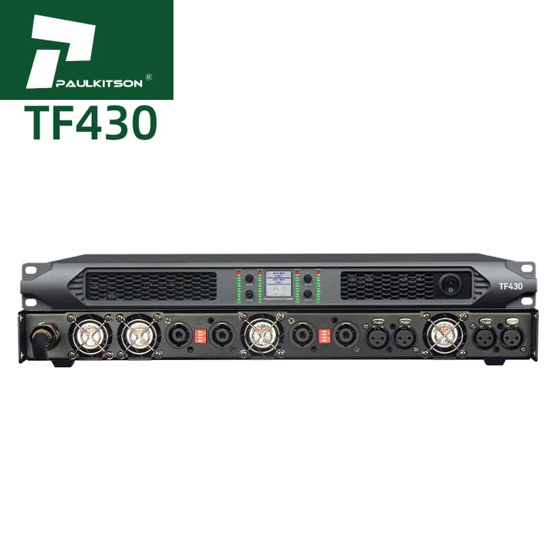 Professional Class D Audio Power Amplifier 2 Ohms 4X6500W 1U Hi-Res Audio Metal Hifi Sound Speaker System