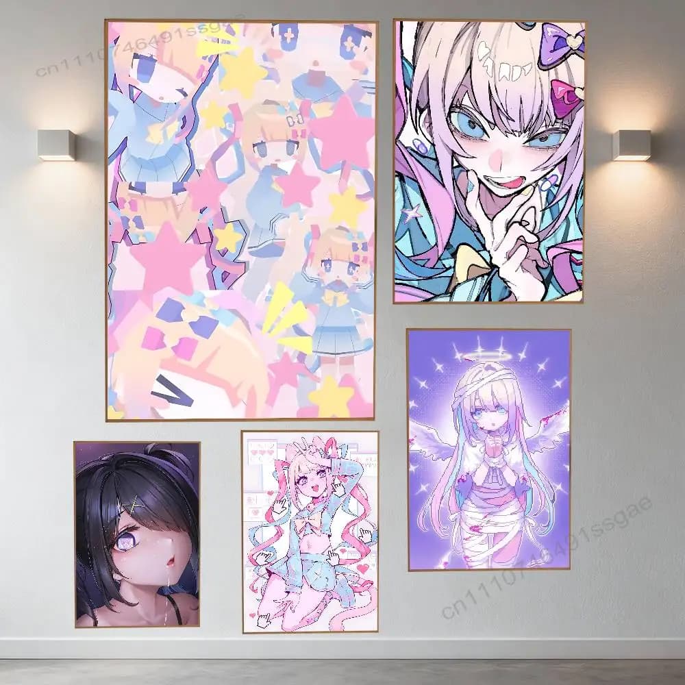 Kangel N-Needy Streamer Overload Retro Fashion Pictorial Poster Sticky Poster Paper Sticker DIY Room Bar Cafe Wall Decor Gift