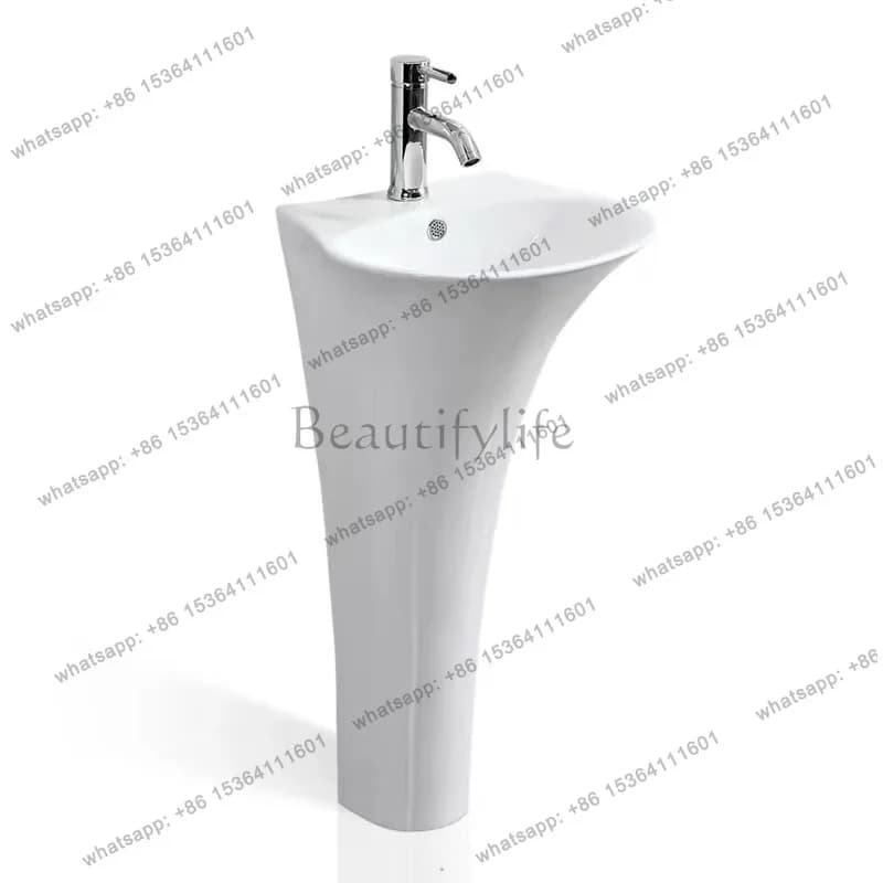 Family balcony one-piece wash basin with curvature personalized wall one-piece basin