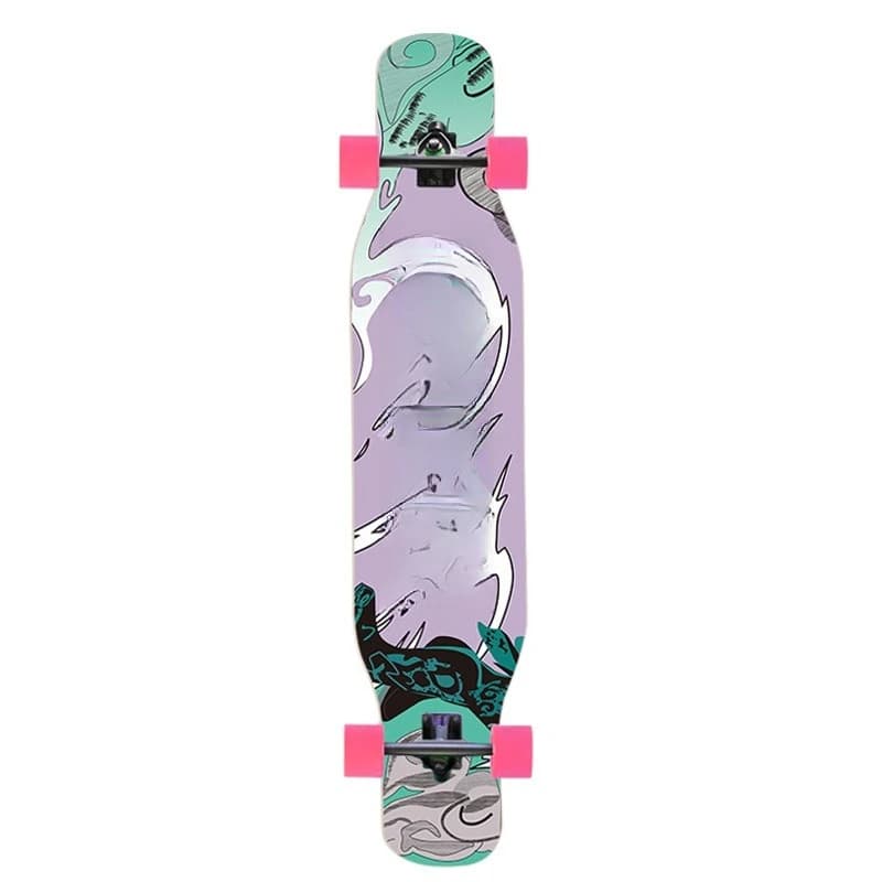 46IN large longboard skateboard, male and female beginners adult four-wheel street brush professional