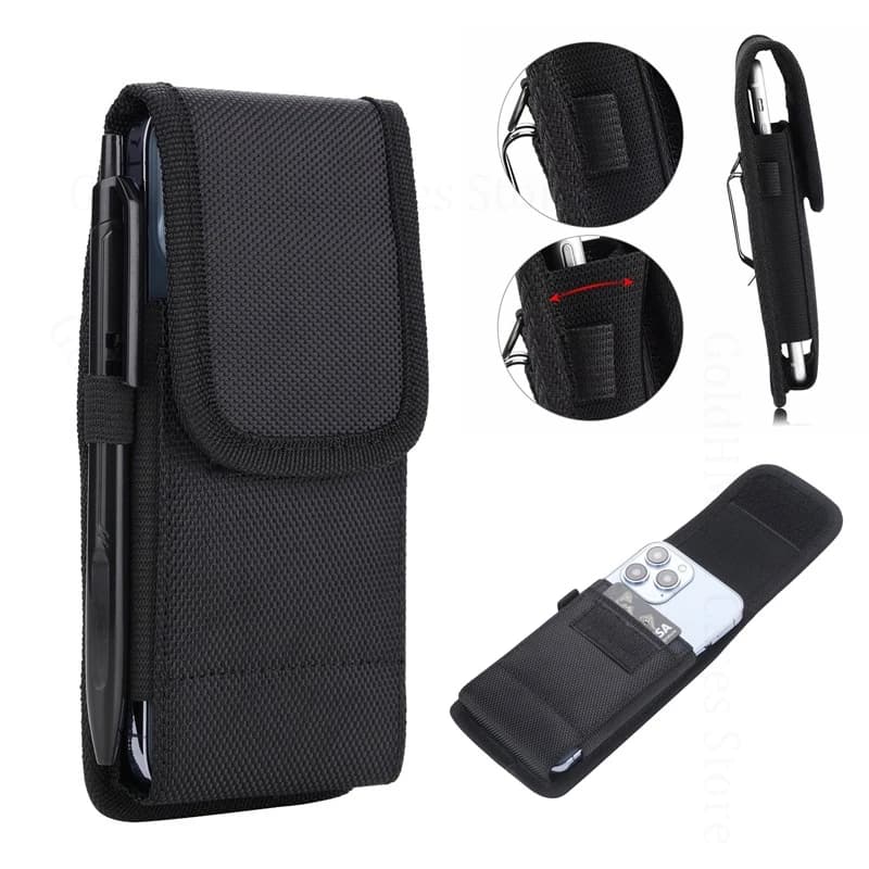 Card Slot Pouch Phone Wallet Case For Huawei Nova Y73s Y74 Y63 Y73 Y72S Y72 Y91 Y71 Y61 Y70 Y62 Plus Belt Waist Bag Phone Cover