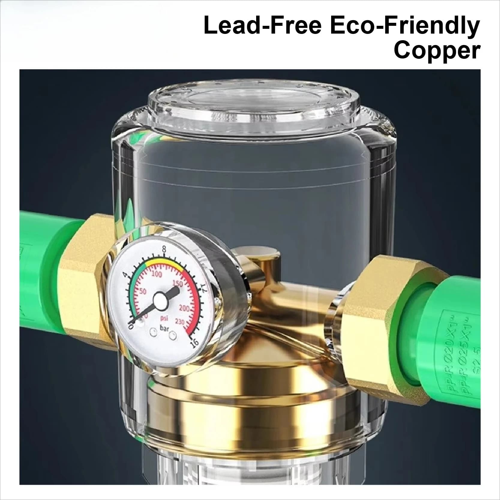 Front Flush Self Cleaning Tap Water Filter Whole House Pre Filter Backwash 100L min Stainless Steel 1 2 3 4 1