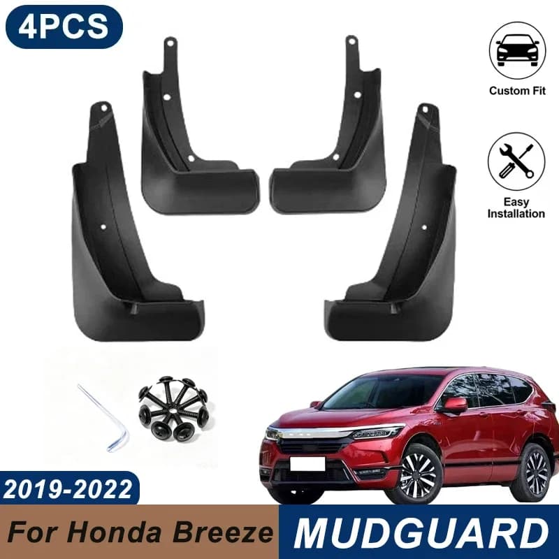 4PCS Car Mud Flaps For Honda Breeze 2019-2022 Waterproof Anti-Splash Fender Mudguards Auto Exterior Accessories