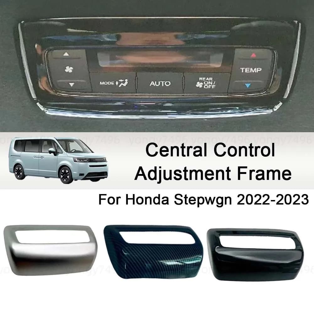Cars Accessories Central Control Adjustment Frame For Honda Stepwgn 2022-2023 Silver Carbon Fiber Charred Black Car Decoration