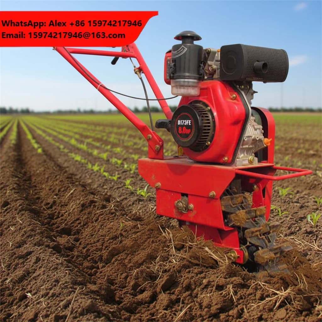 Rotary Walking Machine Planter Powered Self And Propelled Micro Chain Tiny Trench Two Agricultural Farming Cultivator