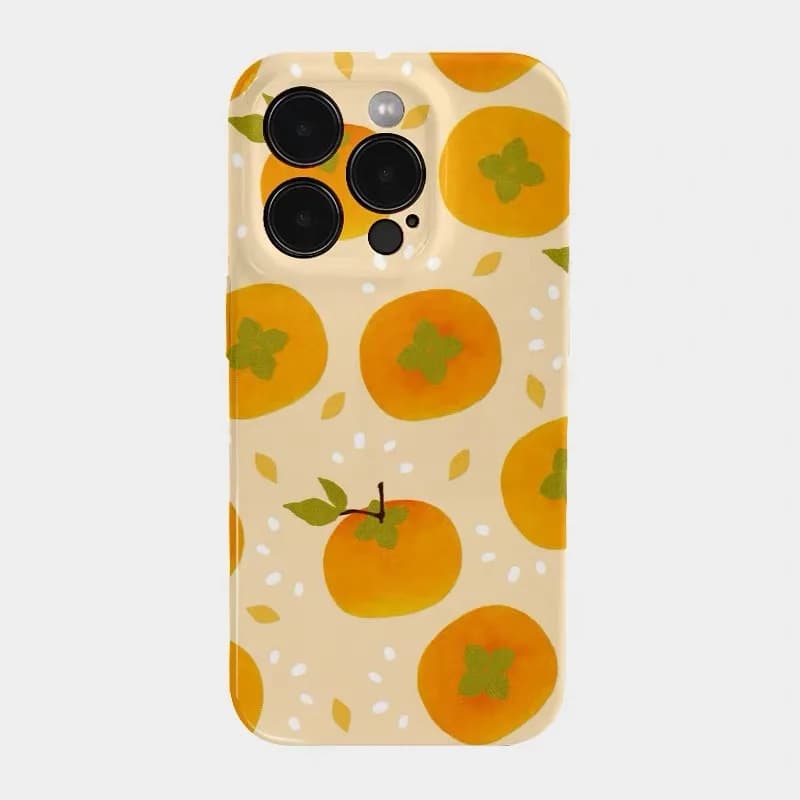 Orange Brings Great Fortune Phone Case for IPHONE 17 Air 16E 15 PROMAX 14 Plus 13 12 MINI 11 PRO 16Plus XR Acrylic Phone Cover