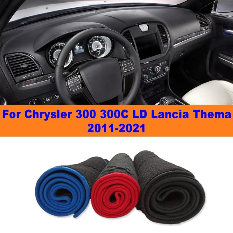 Anti-Glare Dashboard Cover Dash Mat Non-Slip Sun Shade Pad Interior Protector For Chrysler 300 300C LD Lancia Thema 2011-2021
