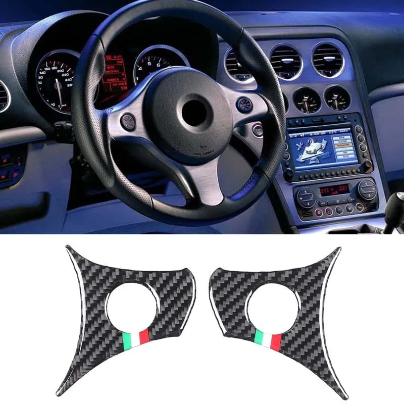 Steering Wheel Button Frame Trim Center Control Panel Trim Sticker Car Interior Accessories For Alfa Romeo 159 939 2004-2011
