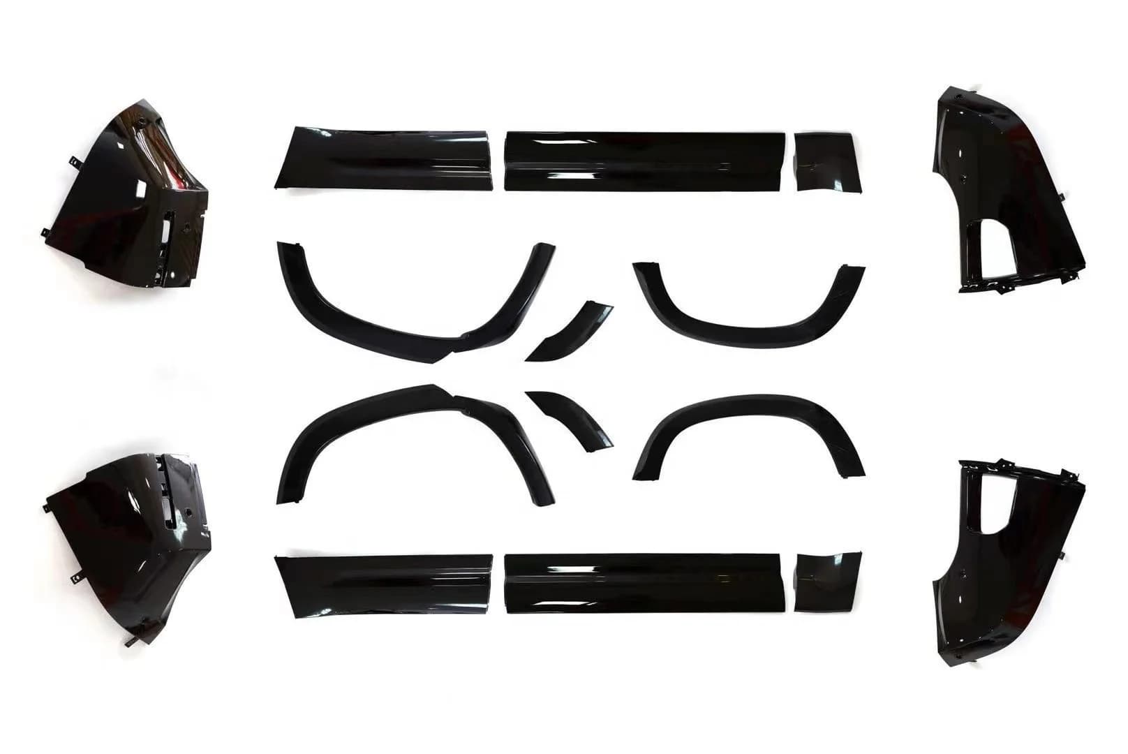 For  Bodykit All Glossy Black Car Accessories Body Parts Front Bumper
