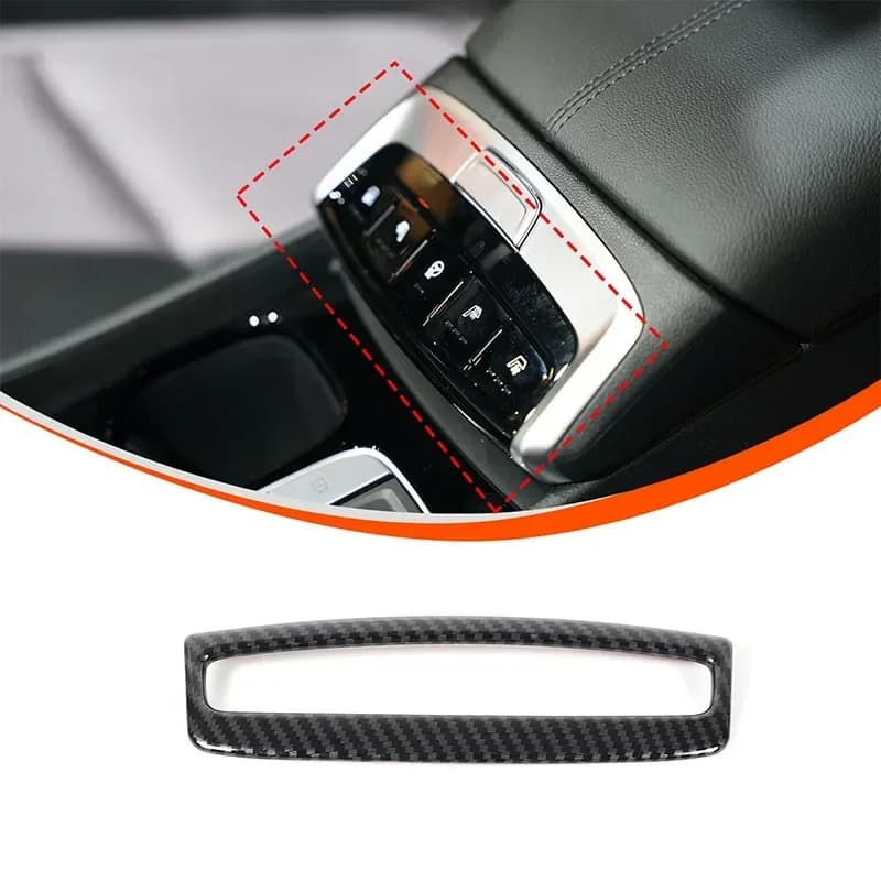 ABS Carbon Fiber For Hyundai Santa Cruz 2022-2024 Car Central Gear Shift Panel Frame Cover Trim Sticker Interior Car Accessories