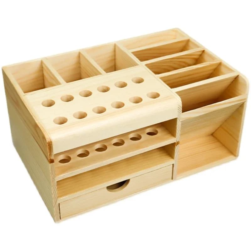 Multifunctional Wooden Storage Box Mobile Phone Repair Desktop Storage Rack