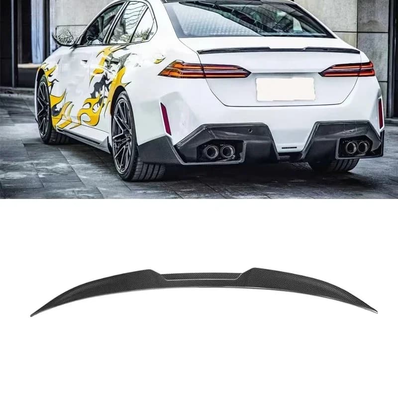 Car Accessories OEM Style Dry Carbon Fiber Wing Spoiler Rear Trunk Tail Wing Ducktail Spoiler for M5 G90 G99