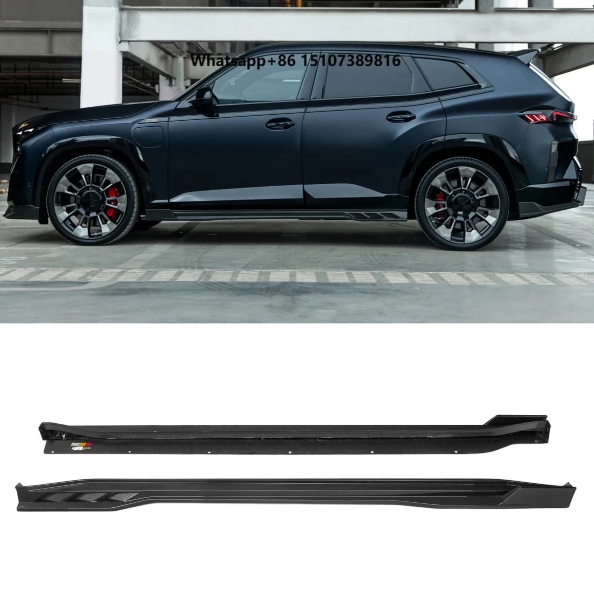 100% Dry Carbon Fiber SQ Style Body Kits Side Skirtsr for XM G09 2022+ G09 High Quality New Bumper Side Skirts