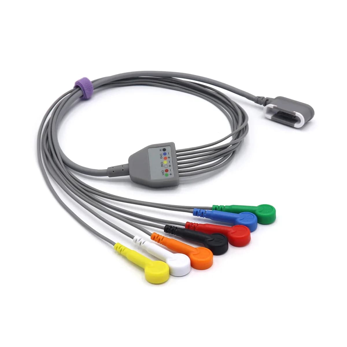 Holter ECG Cable – 7 Leads Snap (IEC), SG7199S (Fits SEER 1000)