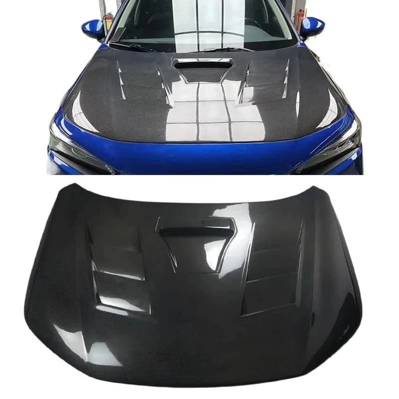 Carbon Fiber Engine Hood EVO Style th Gen Si Type R FE FE FL FL - Lightweight Racing Upgr
