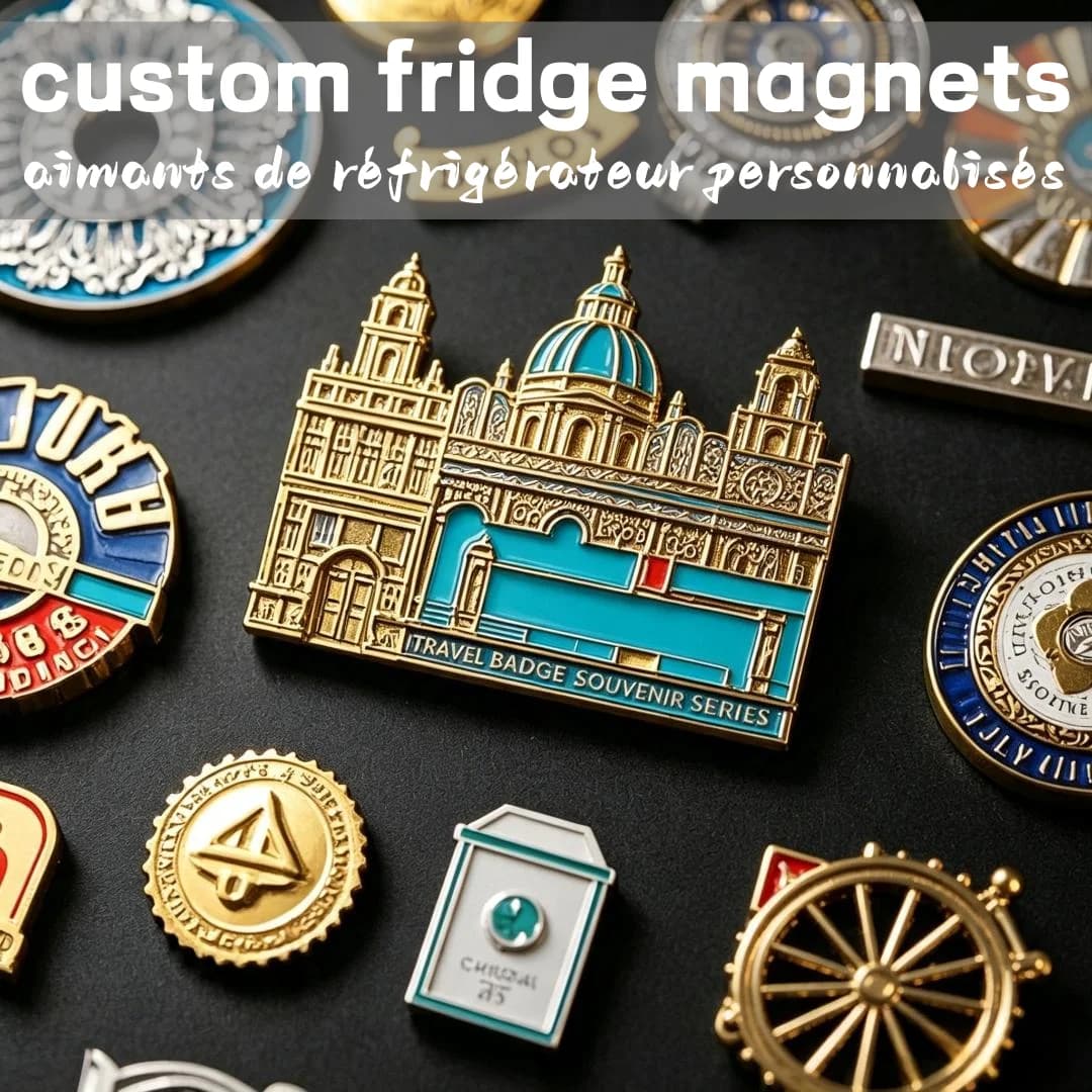 Customized 3D Country City Souvenir DIY Metal Alloy Refrigerator Sticker With Strong Magnetic Personalized Fridge Magnets